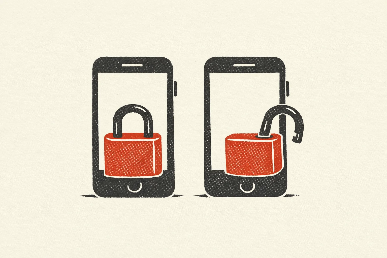 One phone pins its relays, the other accepts the caller's